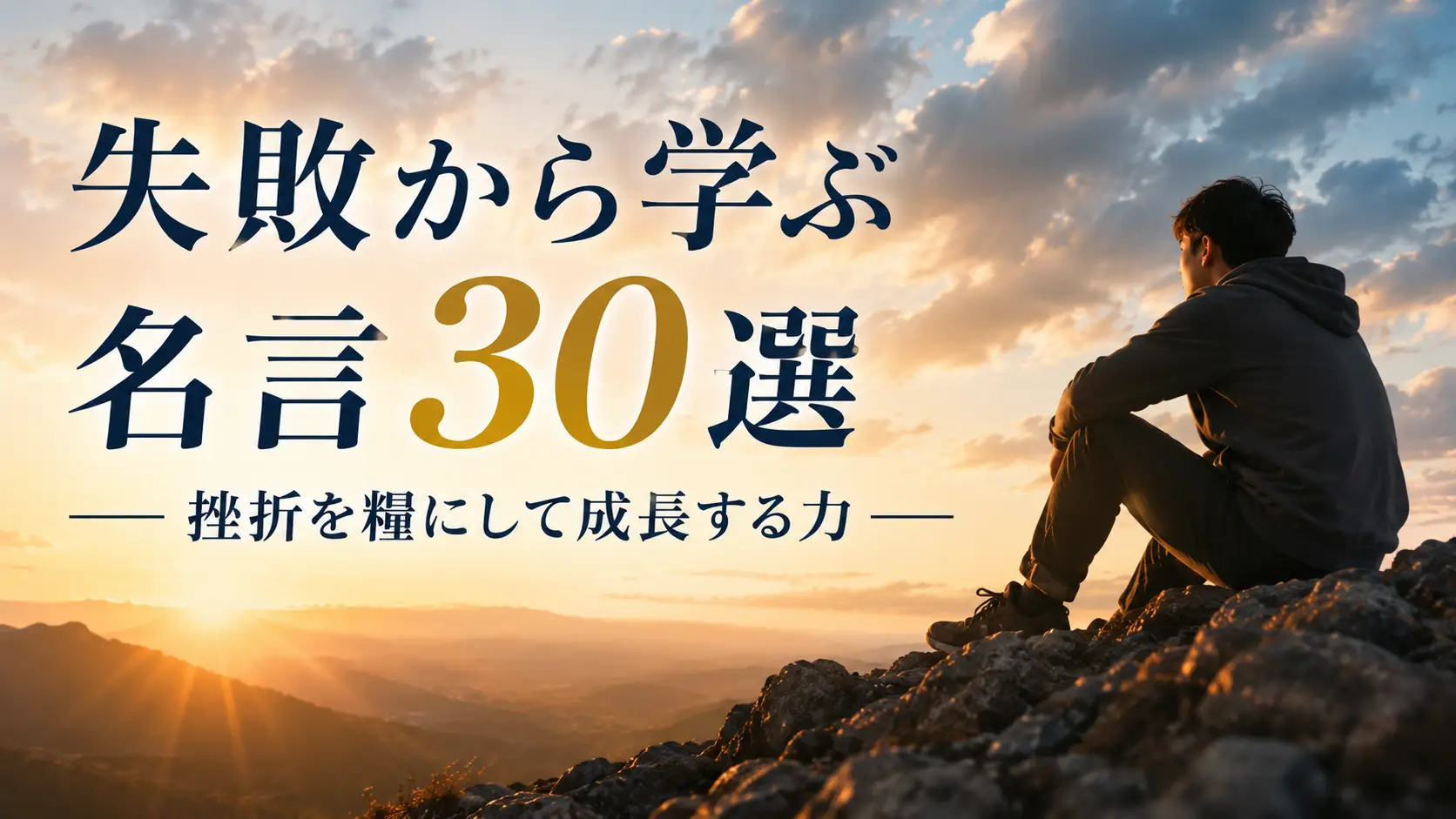 失敗から学ぶ名言30選 ── 挫折を糧にして成長する力