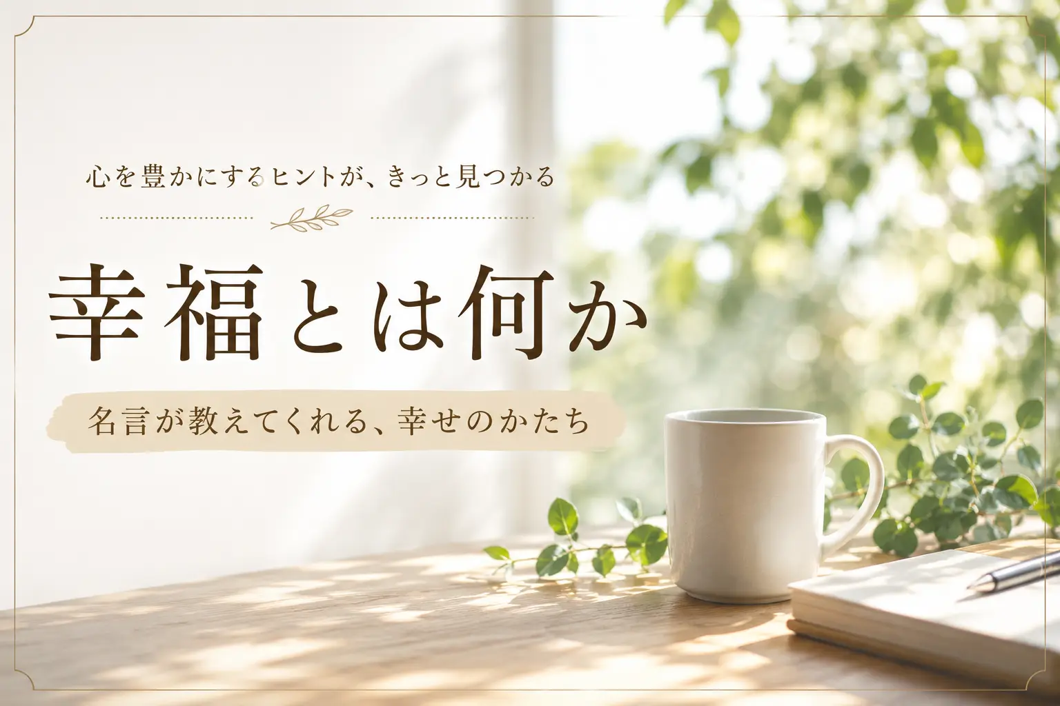 「幸福とは何か」――古今東西の賢人が問い続けた幸せの本質